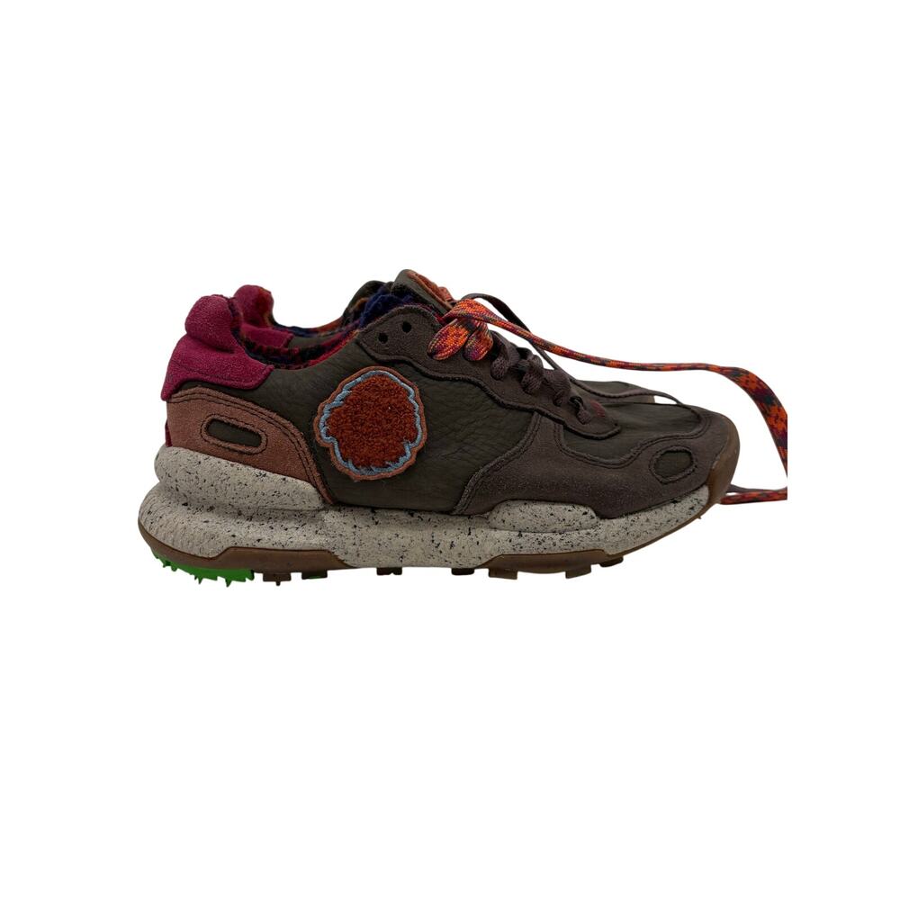 Satorisan Chacrona Premium Casual Sneakers Dark Green Brown Pink 5.5 Womens